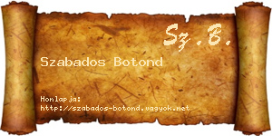 Szabados Botond névjegykártya