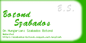 botond szabados business card